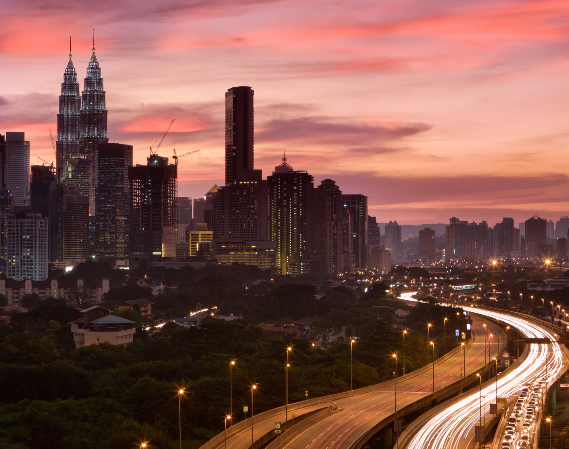 Sunset over Kuala Lumpur